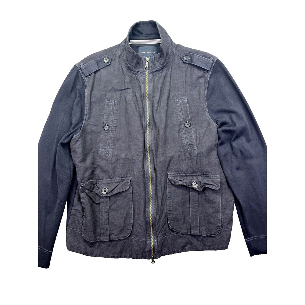 Banana Republic Gray Military Field Jacket